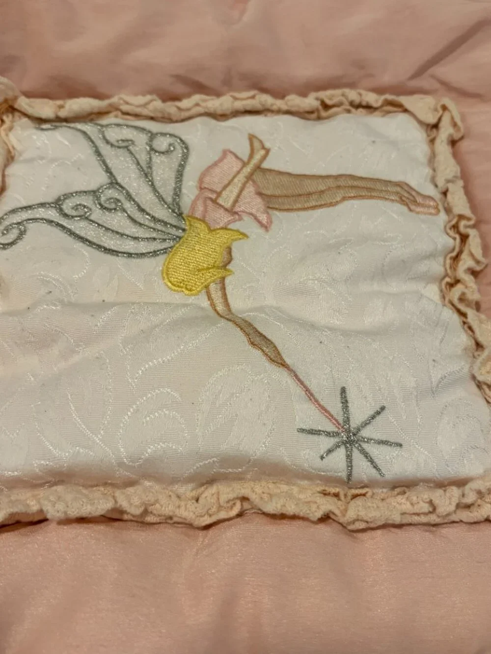 Vintage Jessica McClintock baby crib bedding quilt blanket set pink fairy Y2K
